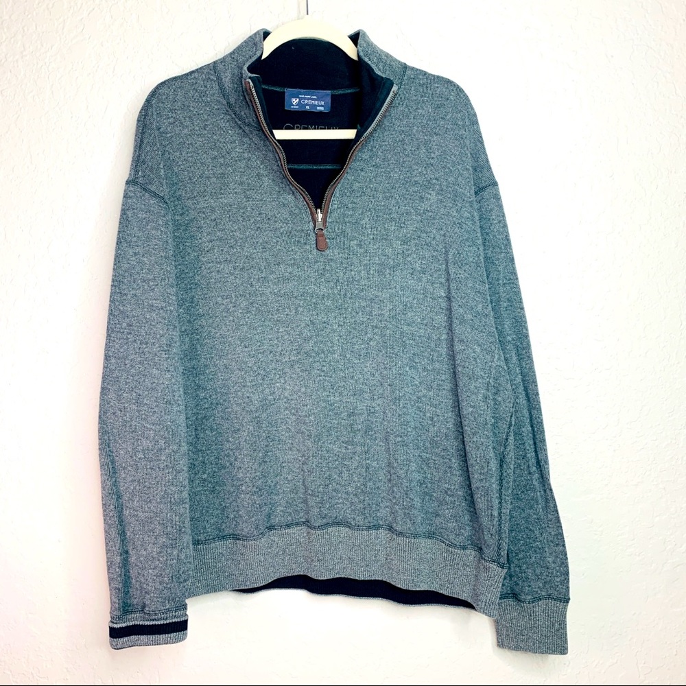 DANIEL CREMIEUX Reversible Mock Neck Pullover